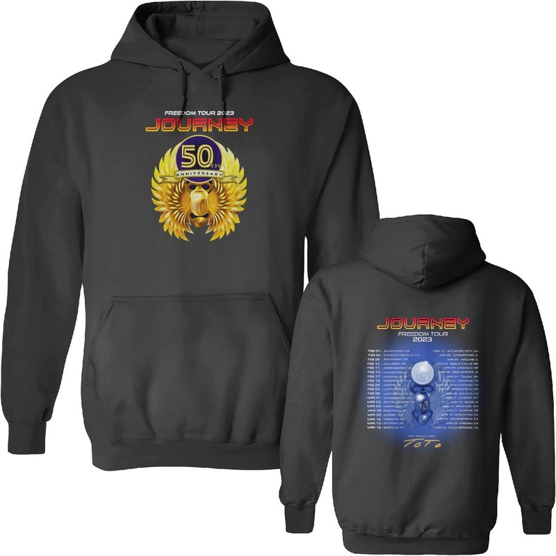 Journey 2023 Freedom Tour 2 Sided Hoodie — Sweats à capuche pour hommes