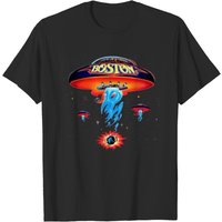 Boston Band Spaceship Rock Band Short Sleeve Crewneck Unisex T-shirt — T-shirts pour hommes