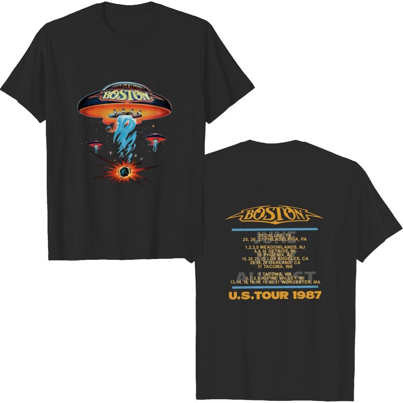 Boston Rock Band Concert Tour 1987 T-shirt, Boston Tour Shirt — Mens T Shirts