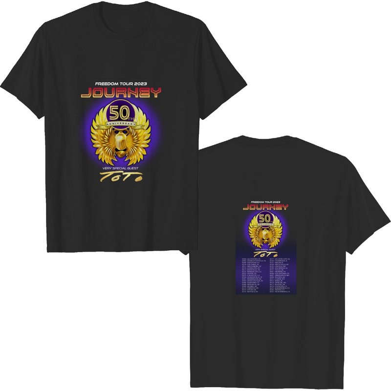 Journey Freedom 2023 50th Anniversary Tour Shirt, Journey Tour T-shirt — Mens T Shirts