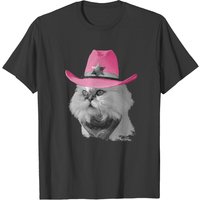 Cat Wearing Pink Cowboy Hat Cowgirl Cat Wearing Pink Cowboy Hat Cowgirl T-shirts — Mens T Shirts
