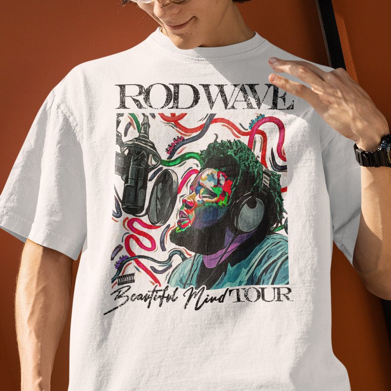 Rod Wave Beautiful Mind Tour 2022 T-shirt — T-shirts pour hommes