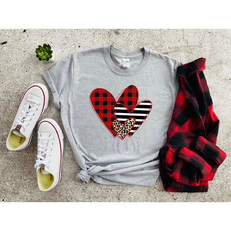 Heart Buffalo Leopard Heart Shirt — T-shirts pour hommes