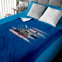 Uh-60 Black Hawk Helicopter Vintage Flag Veteran Baby Blankets — Couvertures pour bébé