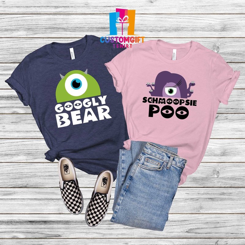 Googly Bear Shirt, Schmoopsie Poo Shirt, Monster Shirt, Funny Shirt, Couple Shirt — T-shirts pour hommes