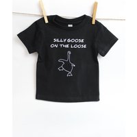 Toddler Silly Goose On The Loose Tee | Kids Black T-shirt