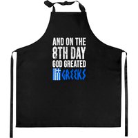 Greek Patriot & Gods Kitchen Apron - Perfect For Chefs