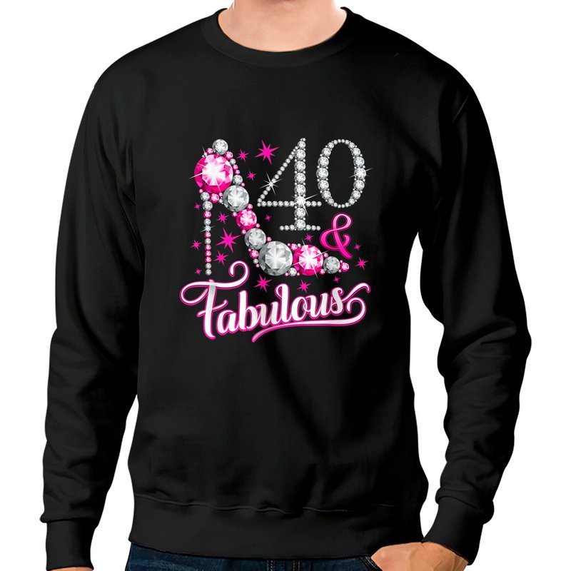 Fabulous And Forty Sweatshirts 40th Birthday 40 & Fabulous Lady’s — Sweats à capuche pour hommes