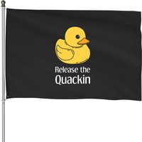 Duck - Release The Quackin - Rubber Duck - House Flags — Drapeaux décoratifs