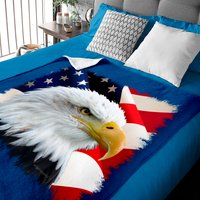Bald Eagle American Flag Baby Blankets — Couvertures pour bébé
