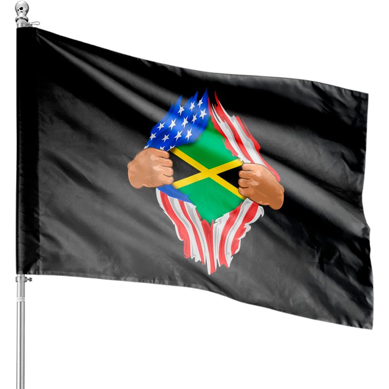 Jamaican Blood Inside Me House Flags | Jamaica Flag Gift — Drapeaux décoratifs