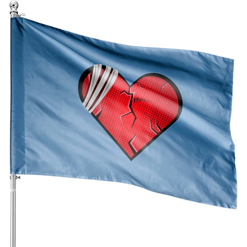 Black Broken Heart House Flags Love Sad Heartbroken Break Up Valentine's Day — Drapeaux décoratifs
