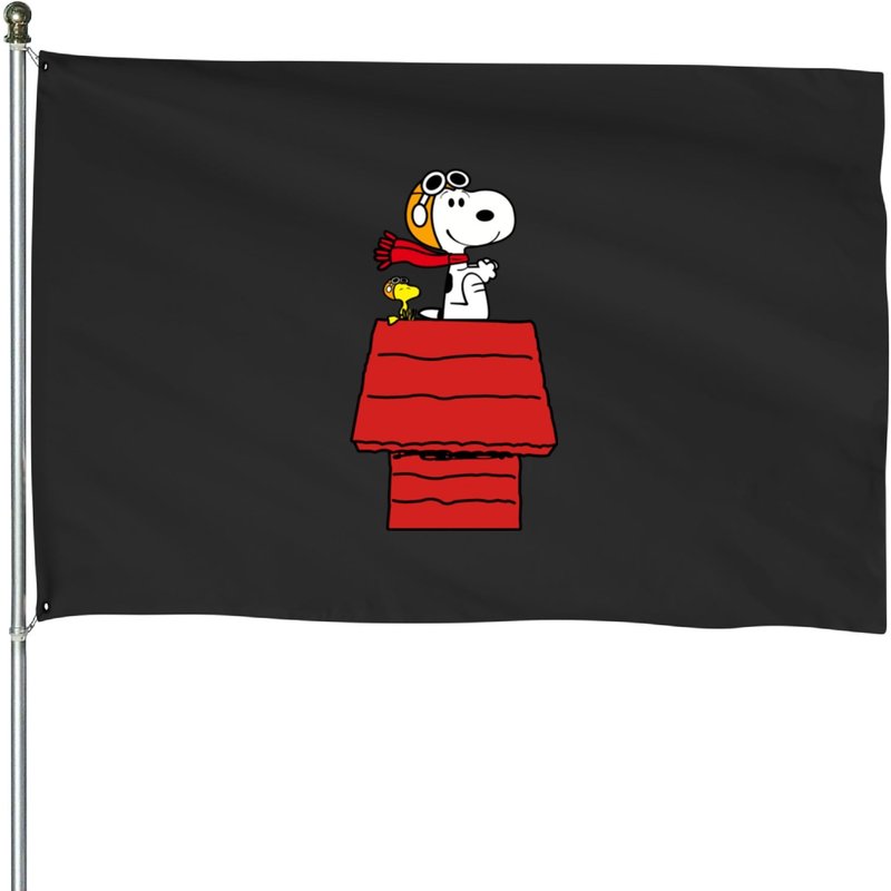 Snoopy Pilot Airplane - Snoopy - House Flags — Drapeaux décoratifs