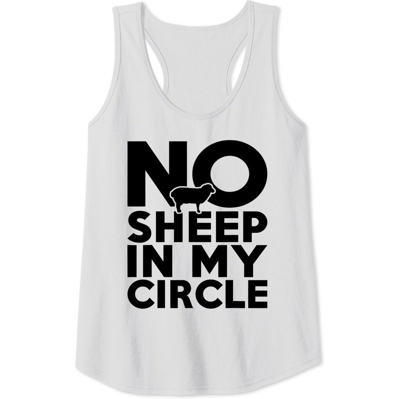 No Sheep In My Circle Funny Tank Tops — T-shirts pour hommes