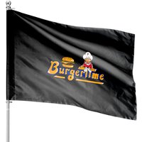 Burger Time House Flags - Burger Time Logo - House Flags