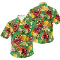 Animal Muppet Hawaiian Shirt, Hawaii Holiday Beach Shirt, Santa Claus Shirt