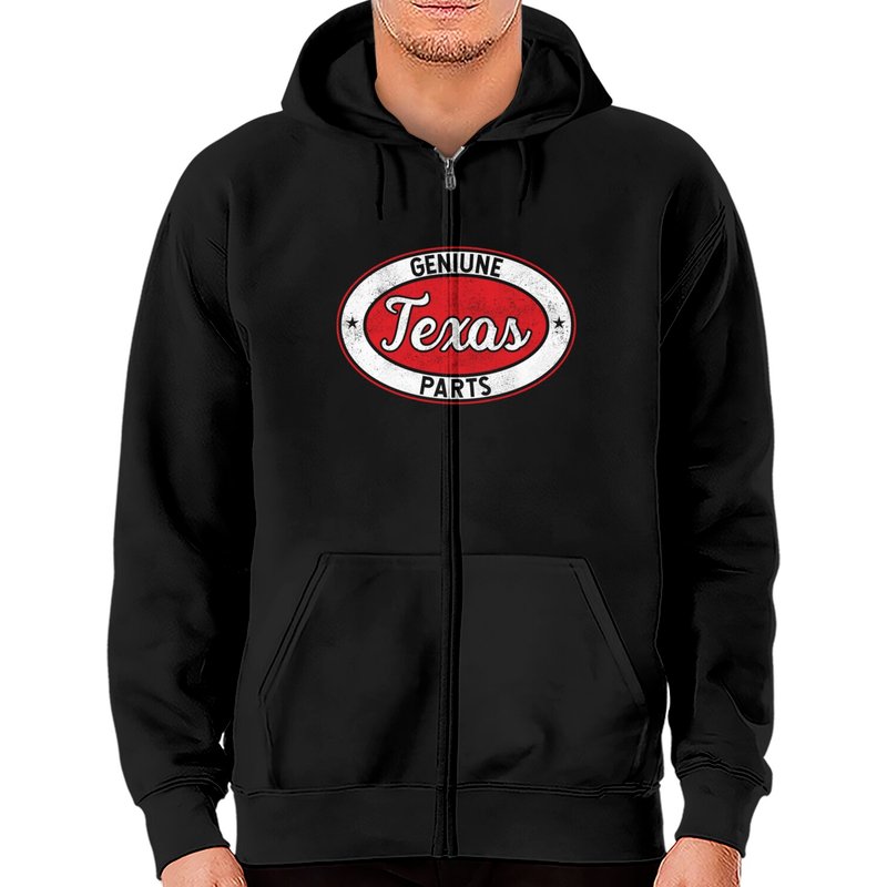 Genuine Texas Parts For Texas Lovers Zip Hoodies — Sweats à capuche pour hommes