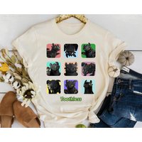 How To Train Your Dragon Toothless Moods Characters Shirt — T-shirts pour hommes
