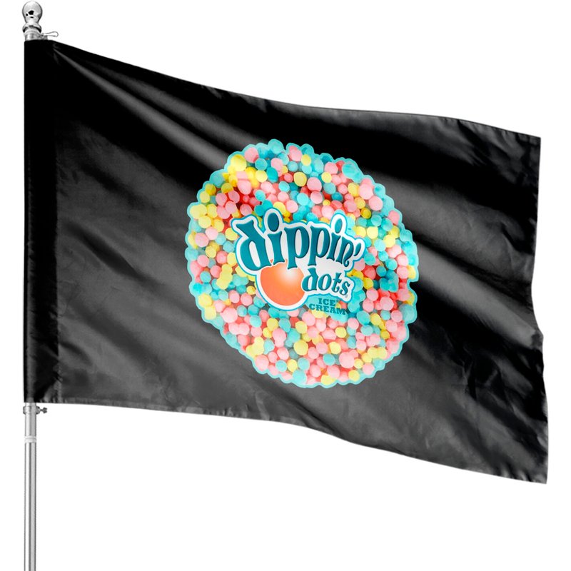 Dippin Dots - Rainbow Color Ice Cream Pullover House Flags — Drapeaux décoratifs
