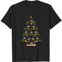Funny Xmas Lighting Santa Canada-goose Bird Christmas Tree Pullover T-shirts