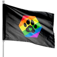 Furry Pride Flag House Flags Gay Pride Furry Lgbtq Rainbow Flag — Drapeaux décoratifs