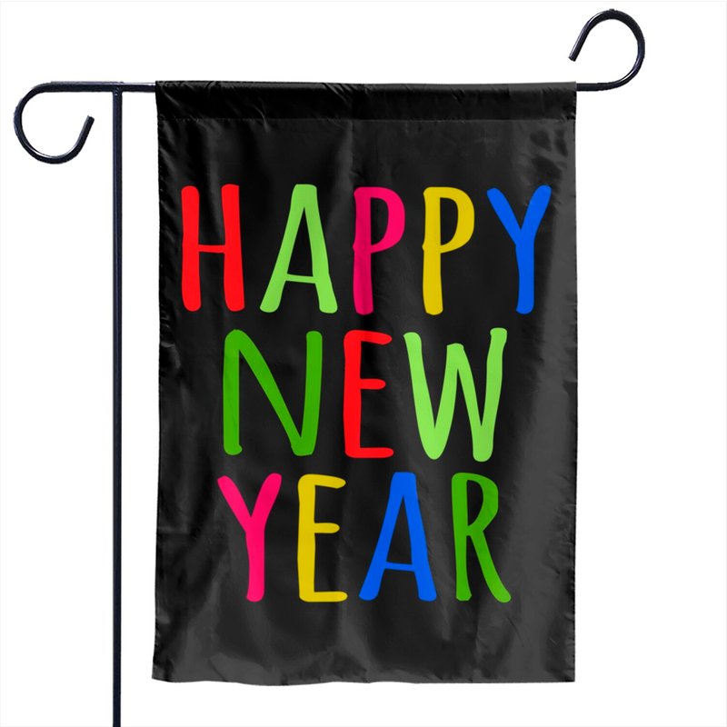 Happy New Year New Years Eve Party Garden Flags — Drapeaux décoratifs