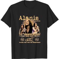 35th Anniversary 1986-2021 Thank You Signature Alanis Morissette T-shirts