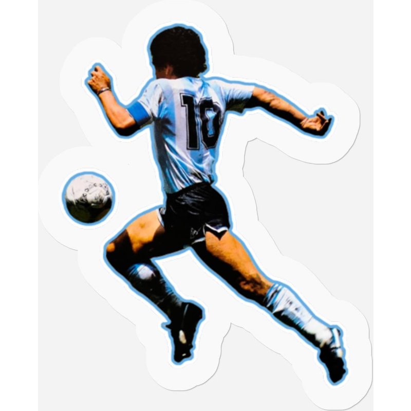 Maradona Running - Diego Maradona - Stickers — Stickers & Decals