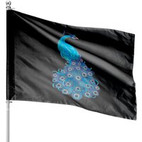 Beautiful Peacock House Flags — Drapeaux décoratifs