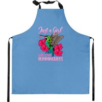 Hummingbird Just A Girl Who Loves Hummingbirds Bird Watching Kitchen Aprons — Tabliers de cuisine