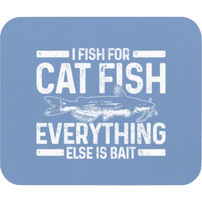 Mens Catfish Fishing Catfishing Funny Saying Fisherman Gift Mouse Pads — Mouse Pads & Desk Mats