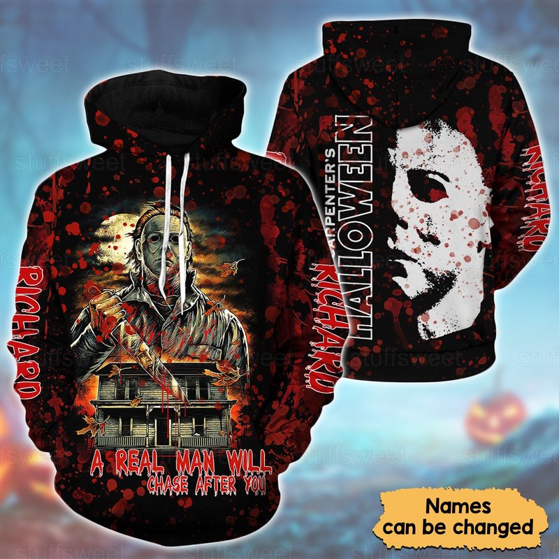 Personalized Michael Myers Hoodie, Michael Myer Unisex Hoodie, Horror Character — Sweats à capuche pour hommes
