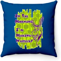 Shrek Donkey I'm Making Waffles Text Poster Throw Pillows — Coussins décoratifs