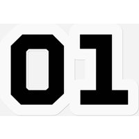 Dukes Of Hazzard - General Lee Number Stickers — Autocollants et stickers