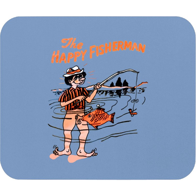 The Happy Fisherman Mouse Pads, The Happy Fisherman Mouse Pads — Tapis de souris et sous-mains