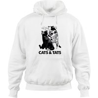 Tattoos Cats And Tats Funny Kitty Pet Owner Hoodies — Sweats à capuche pour hommes