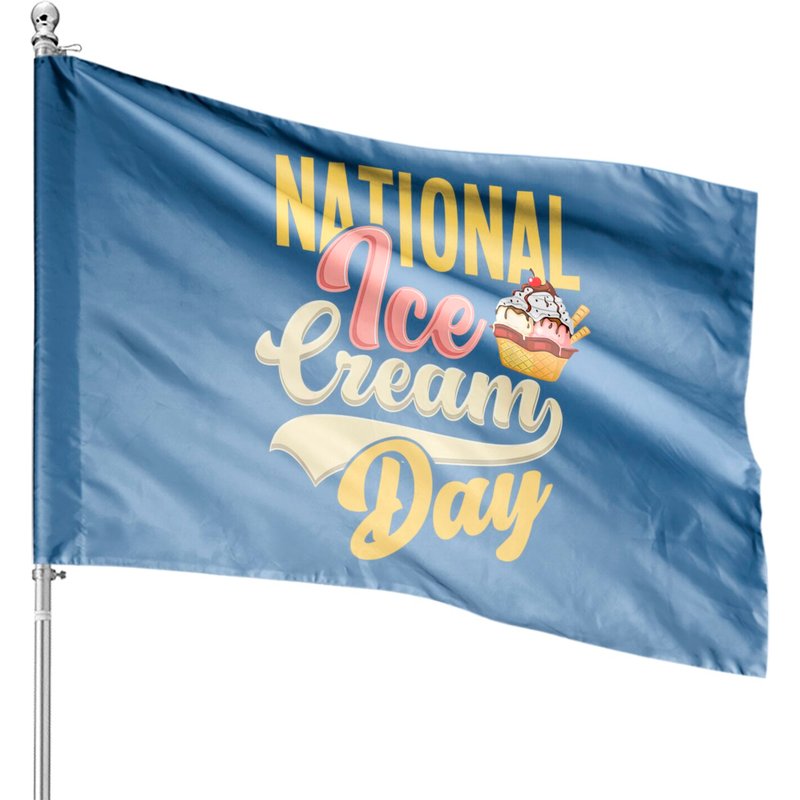National Ice Cream Day House Flags — Decorative Flags