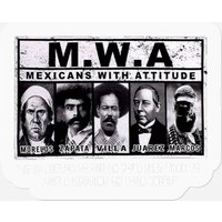 Mexicans With Attitude Mens Stickers Morelos Zapata Villa Juarez Marcos — Autocollants et stickers