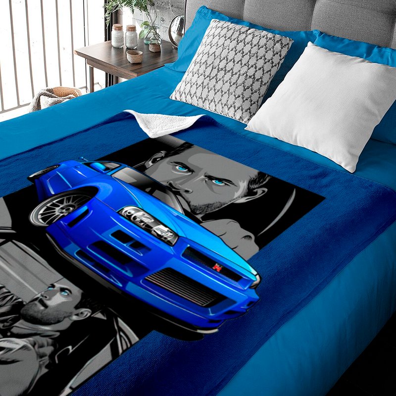 Paul Walker X Gtr-r34 - Paul Walker Gtr R34 - Baby Blankets — Couvertures pour bébé