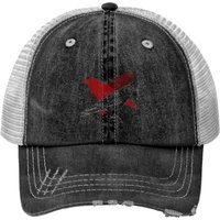 Red Ravens Animal Gift Idea Birds Crow Print Trucker Hat — Casquette de baseball