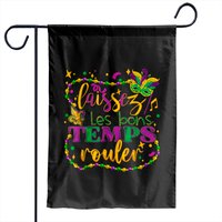 Tuesday Gras Mask 2022 Let The Good Time Roll Garden Flags — Decorative Flags