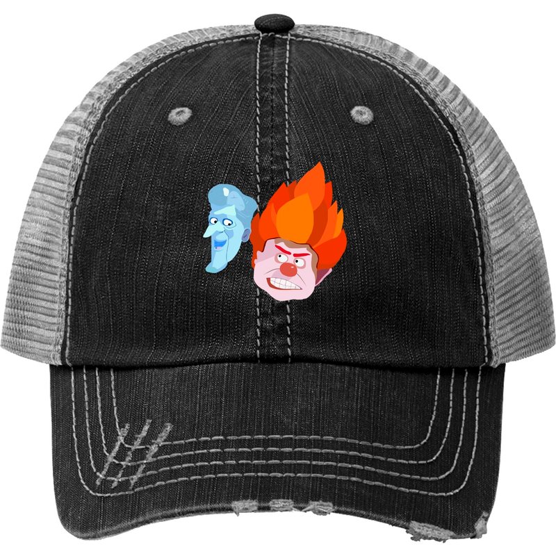 Mr. Heat And Mr. Freeze - Heat And Freeze - Print Trucker Hat — Casquette de baseball