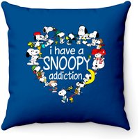 I Have A Snoopy Addiction Throw Pillows — Coussins décoratifs