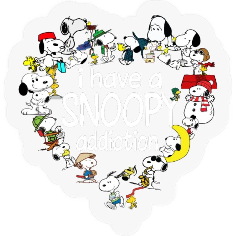 I Have A Snoopy Addiction Stickers — Stickers & Decals