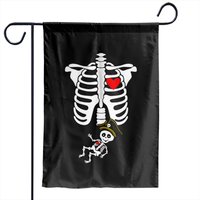 X-ray Skeleton Pregnant Pirate Pregnancy Announcement Garden Flags — Decorative Flags