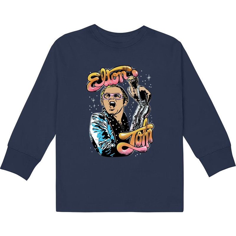 Elton John Final Tour Kids Long Sleeve Tee — Mens T Shirts