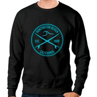 Huntington Beach California Surfer Pullover Sweatshirts
