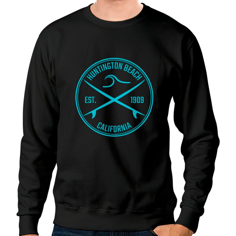 Huntington Beach California Surfer Pullover Sweatshirts — Mens Hoodies