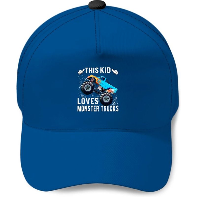 Kids This Kid Loves Monster Trucks Gift Baseball Cap — Casquette de baseball