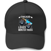 Kids This Kid Loves Monster Trucks Gift Baseball Caps